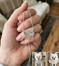 Custom Pet Portrait Necklace - 925 Sterling Silver